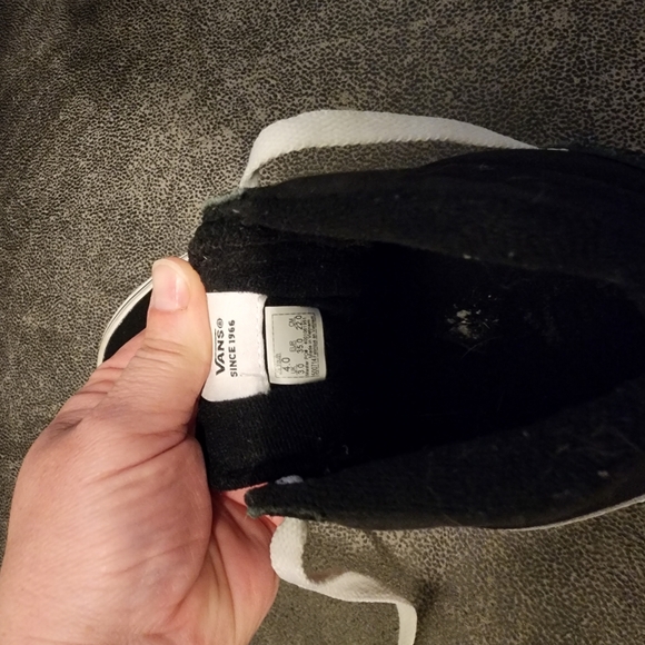 Vans black  size 4 high top - Picture 4 of 5